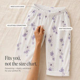 Solavia – Women's Cropped Drawstring Pants with Pockets, Printed Summer Style