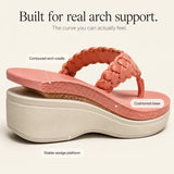 Solvea – Braided Wedge Sandals with High Arch Support