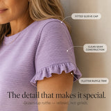 Marelle – Textured Flutter Sleeve Top