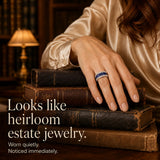Solenne – Triple-Row Sapphire-look Eternity Band Ring for Women