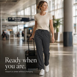 Aerelle – Women's Lightweight High Waist Pants with Zip Pockets