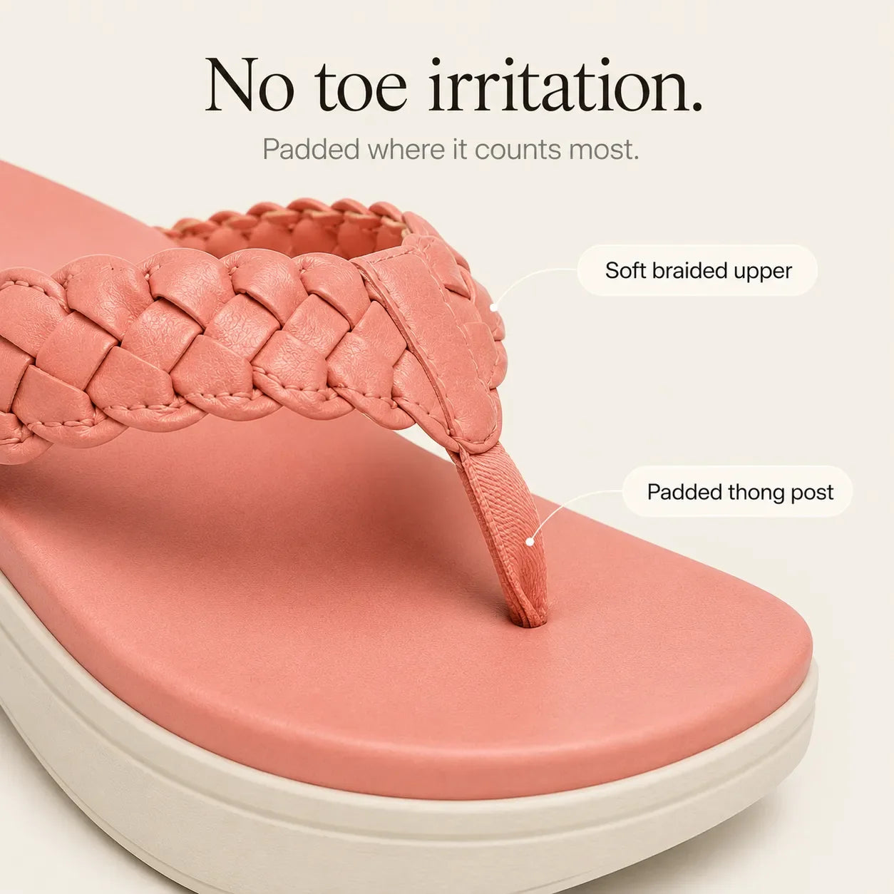 Solvea – Braided Wedge Sandals with High Arch Support