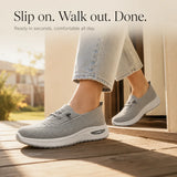 Stelora – Knit Mesh Slip On Sneakers for Women, Cushioned Everyday Walking Shoes