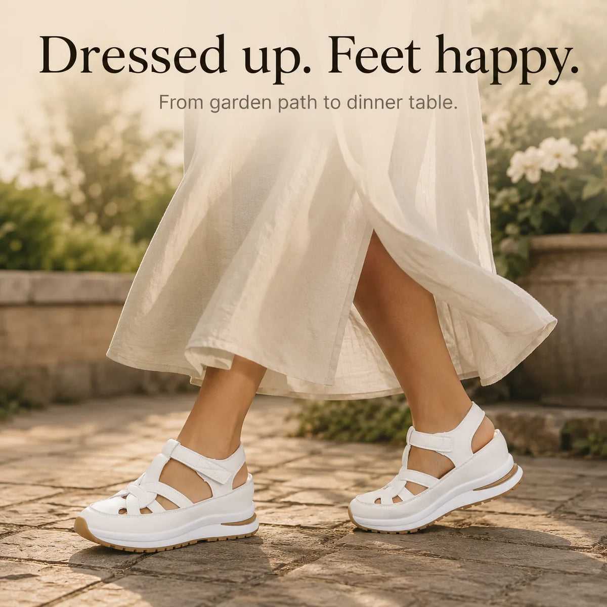 Velora – Cushioned Platform Sandals with Adjustable Strap for All-Day Comfort