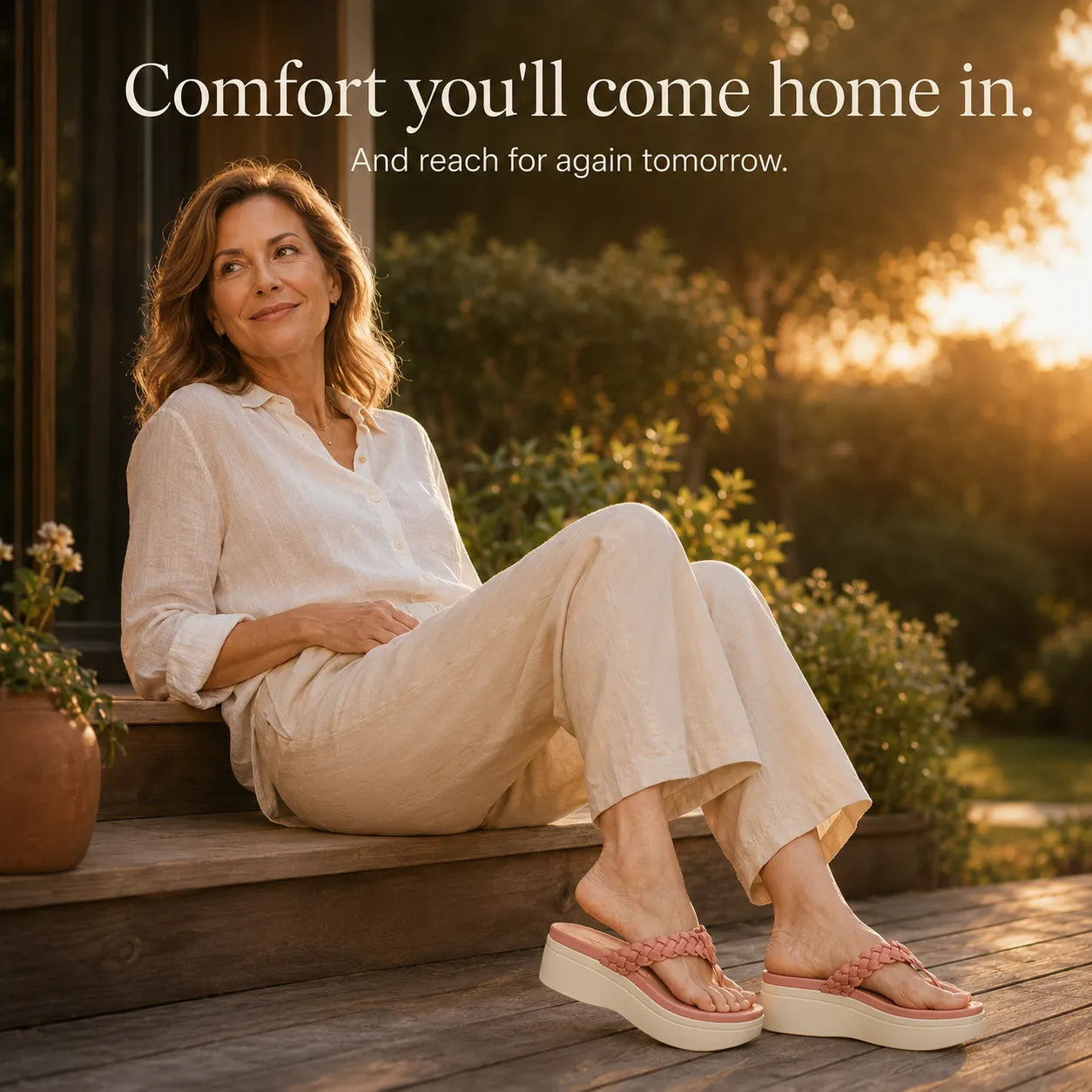 Solvea – Braided Wedge Sandals with High Arch Support
