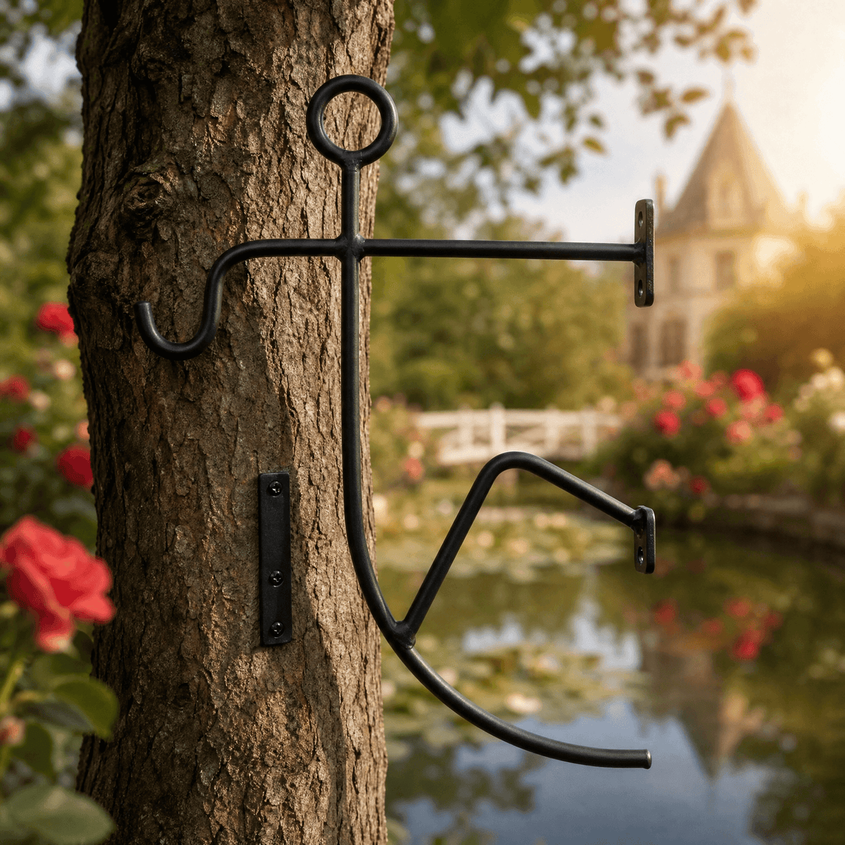 Ironley – Hand-Forged Iron Fisherman Garden Bracket