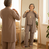 Vivara – Women's Three-Piece Matching Set with Longline Cardigan