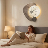 Lunara – Moon-Lit Wall Clock with Warm Backlight