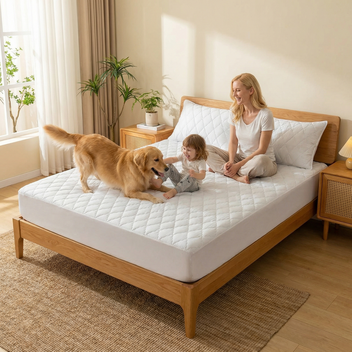 Slumbelle – Waterproof Quilted Mattress Cover & Pillowcase Set