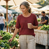 Wovelle – Women's Textured Knit Top for Warm Days