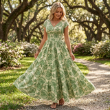 Florenza – Women's Smocked Floral Maxi Dress
