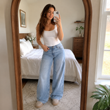 Lunavia – Women's Vintage Relaxed-Fit Wide-Leg Jeans