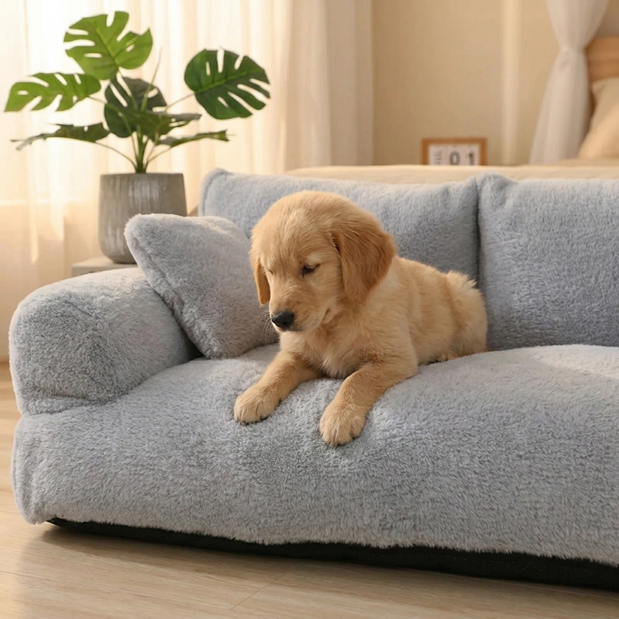 Pawlura – Plush Pet Sofa with Washable Cover