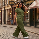 Velura – Women's Soft Ribbed Wide-Leg Set