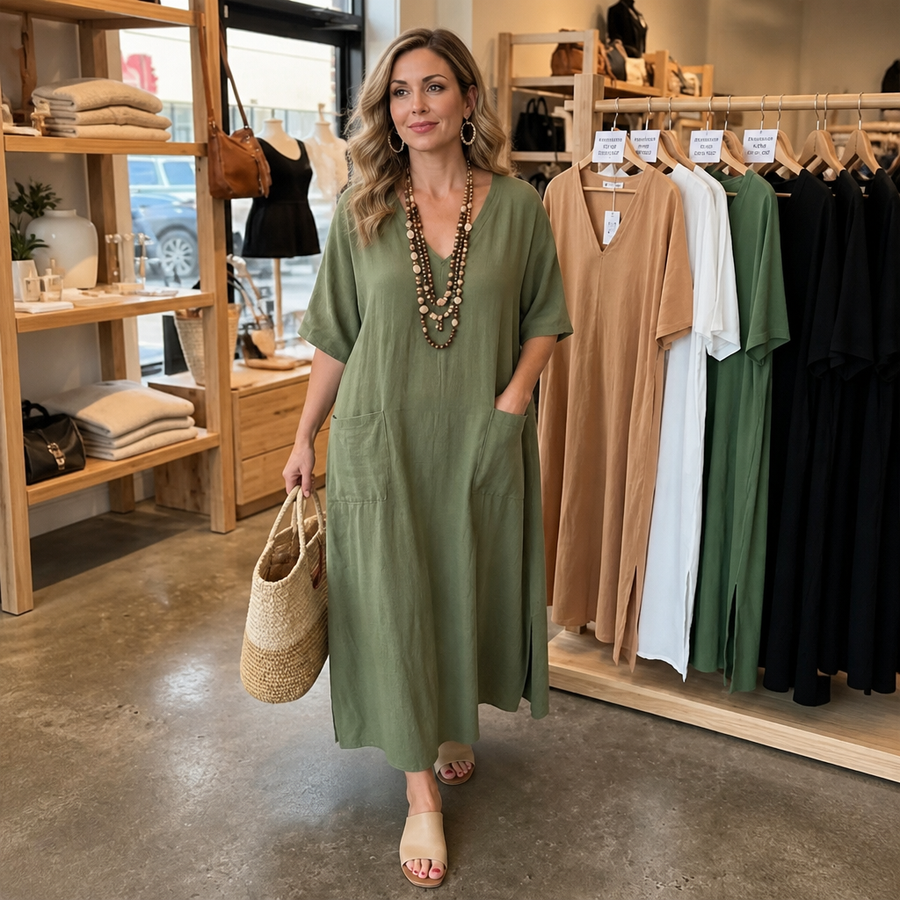 Marisole – Loose-Fit Maxi Dress That Skims, Never Sags