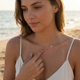 Veluna – Personalized Initial Charm Necklace with Birthstone and Zodiac