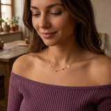Veluna – Personalized Initial Charm Necklace with Birthstone and Zodiac