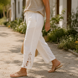 Liora – Women's Lace Trim Drawstring Comfort Pants