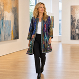 Patrice – Art-Print Open Jacket for Effortless Style