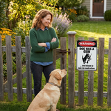 Yardlaugh – Funny Dog Warning Sign for Yard or Fence