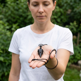 Noctera – Macramé-Wrapped Obsidian Pendant