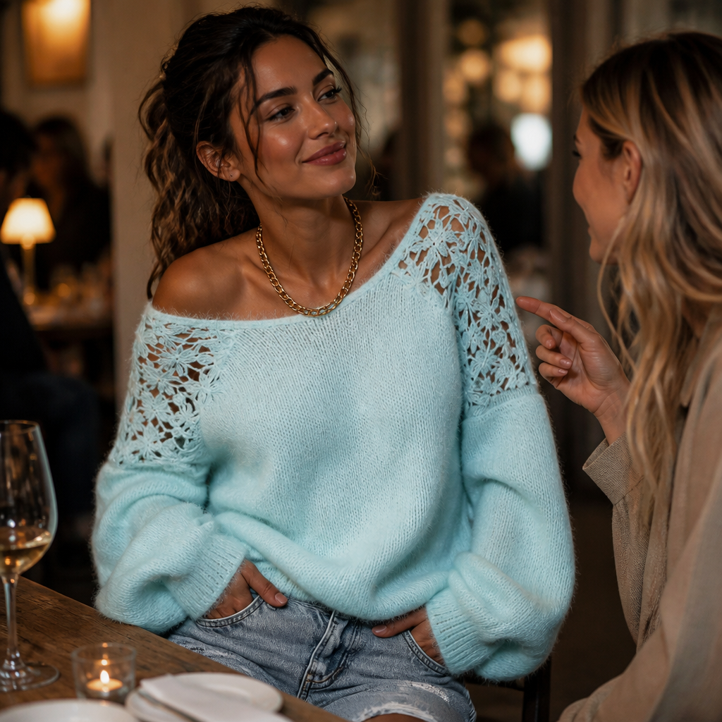 Wearbella – Lace-Knit Look Sweater That Looks Elevated, Not Plain