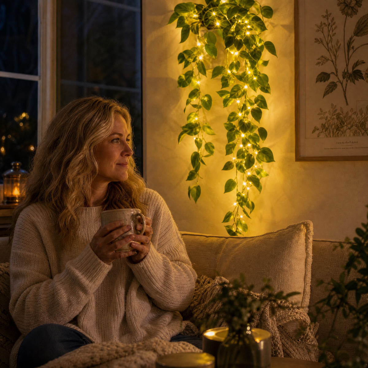 Verdant Vine – Glowing Hanging Vine Light