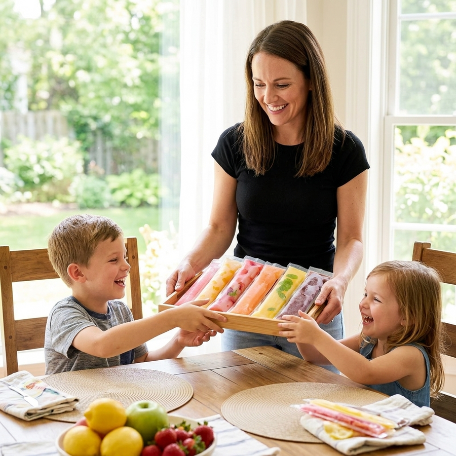 Popsly – Leakproof DIY Popsicle Pouches with Funnel