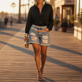 Suncrest – Rhinestone Denim-look Shorts That Don't Look Cheap Up Close