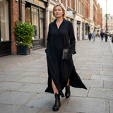 Veluna – Effortless Side Slit Maxi Dress for Women