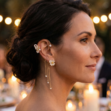 Ornata – Sparkling Butterfly Ear Cuff with Tassels
