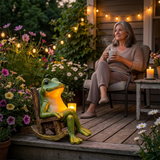 Glowfrog - Glowing Garden Frog in Rocking Chair