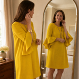 Hilaria – Women's Statement Bell Sleeve Mini Dress