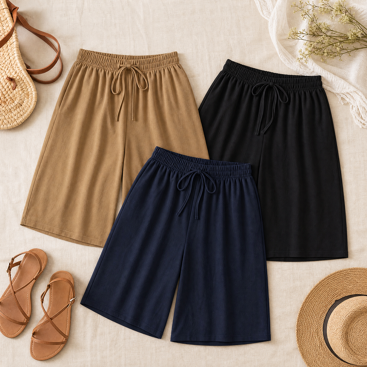 Lumera – Women's Wide-Leg Drawstring Shorts
