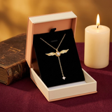Veloisse – Winged Lariat Pendant Necklace