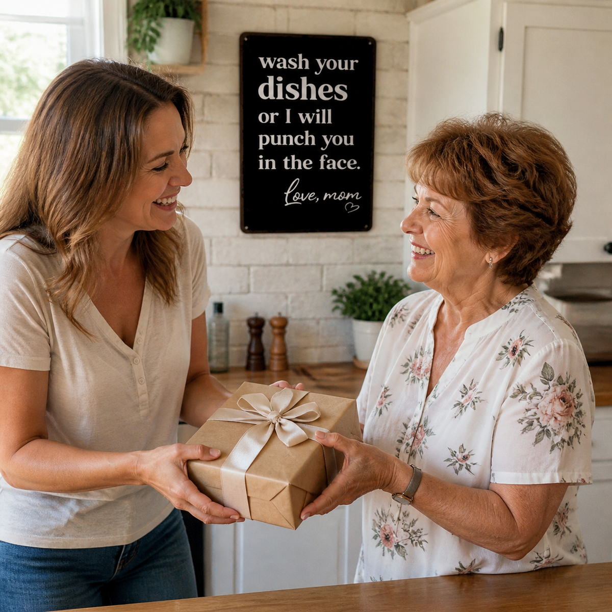 Mamacheek – Funny Kitchen Sign for Moms