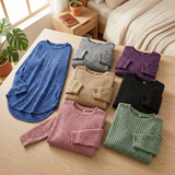 Wovelle – Waffle Knit Oversized Sweater