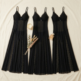 Veloure – Floor Length Lace Mesh Nightdress