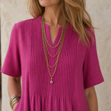 Wren – Women's Pin-Tuck Maxi Dress with Pockets