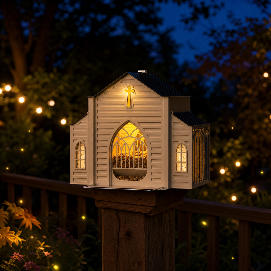 Sanctora – Solar Chapel Bird Feeder