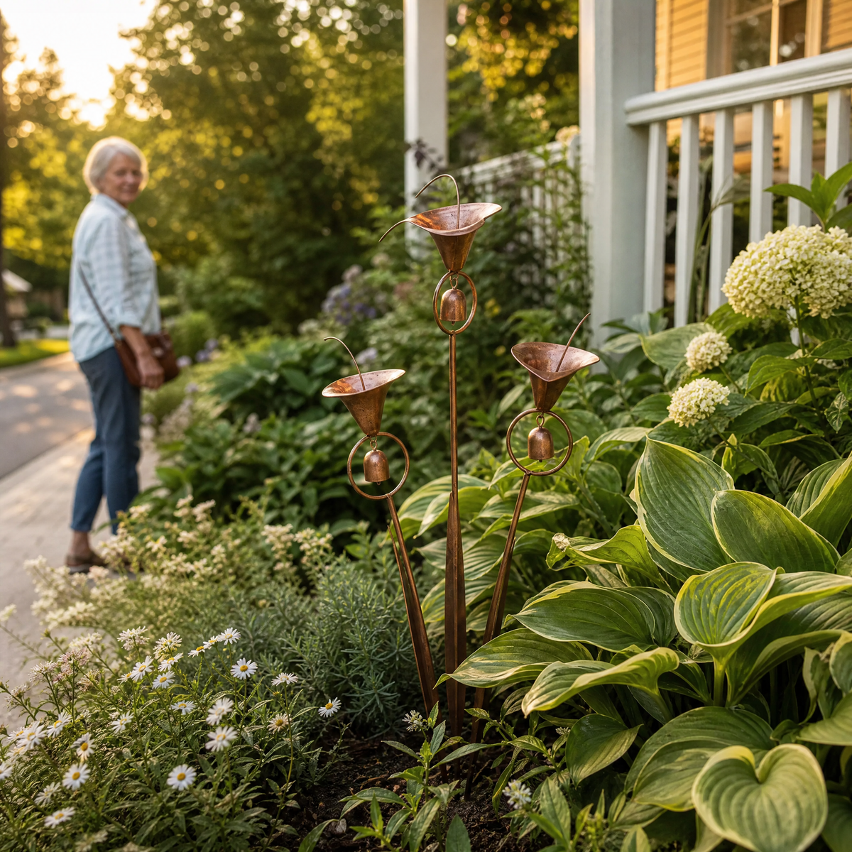 Lyralea – Calla Lily Garden Stake with Bell Chimes