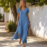 Denvera – Denim-Look Maxi Dress That Moves With You