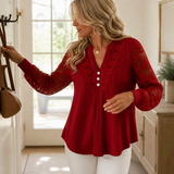 Wearbella – Lace-Sleeve Top That Moves With You