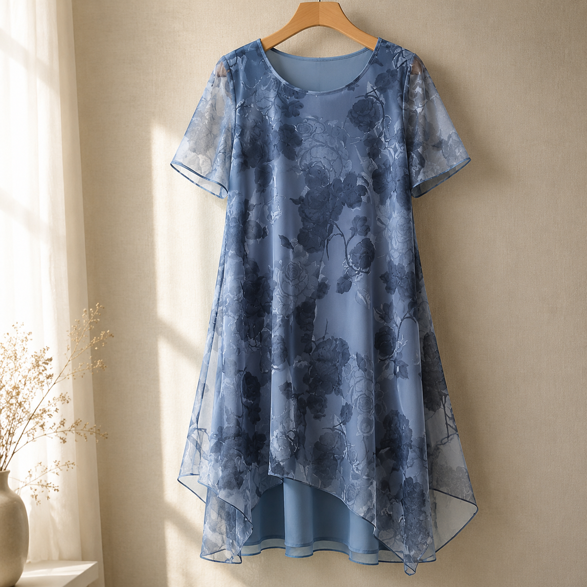 Florenza – Women's Layered Chiffon Floral Dress