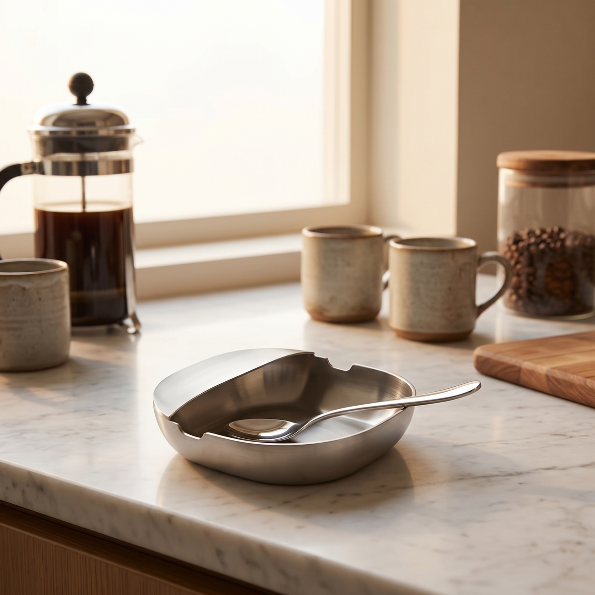 Spoonara – Heavy Stainless Spoon Rest for Tidy Counters