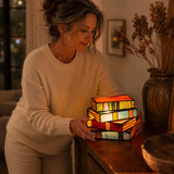 Lumira – Book Stack Table Lamp for Bedside & Reading Book