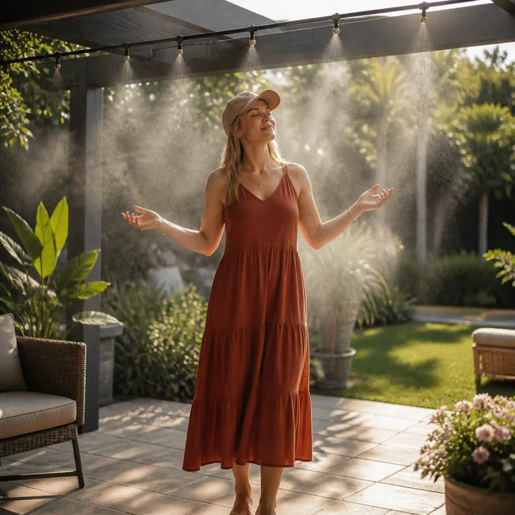 Mistara – Outdoor Patio Misting Cooling System with Brass Nozzles, 33ft