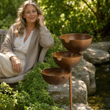 Birdsong – 3 Tier Cascading Bird Bath Garden Stake with Rain Catcher Bowls