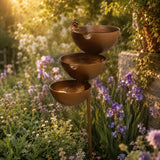 Birdsong – 3 Tier Cascading Bird Bath Garden Stake with Rain Catcher Bowls