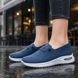 Stelora – Knit Mesh Slip On Sneakers for Women, Cushioned Everyday Walking Shoes